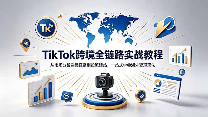 TikTok+独立站跨境基础全套教程，拆解平台盈利逻辑，新手从零跑通变现全流程-副业终点站