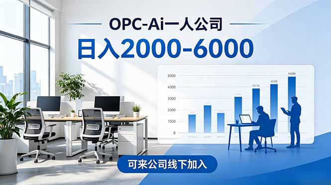2026创业新风口—OPC一人公司模式震撼首发!日收益2000-6000+,项目绿色长久,安全稳健,合...-副业终点站