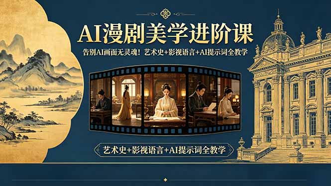 告别AI画面无灵魂！AI漫剧美学进阶课-更新，艺术史+影视语言+AI提示词全教学-副业终点站