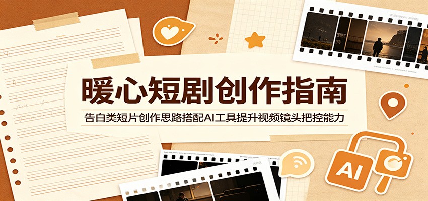 暖心短剧创作指南:告白类短片创作思路搭配AI工具提升视频镜头把控能力-副业终点站