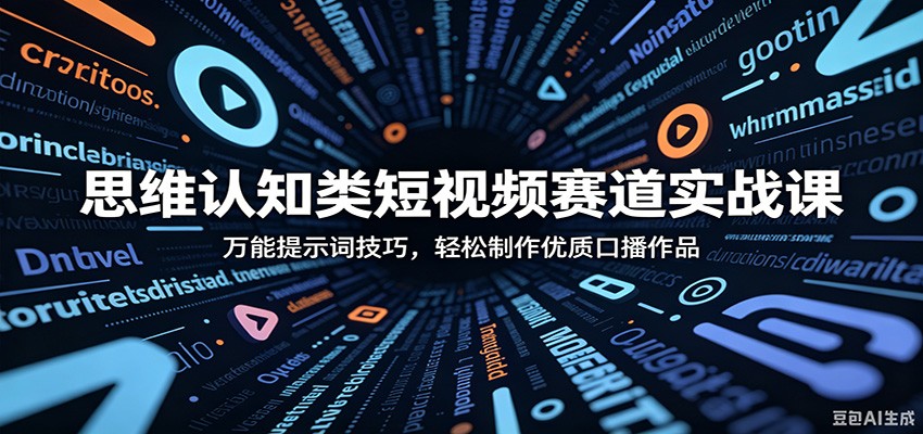 思维认知类短视频赛道实战课：万能提示词技巧，轻松制作优质口播作品-副业终点站