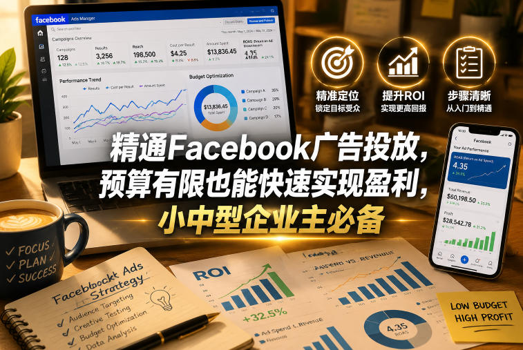 精通Facebook广告投放，预算有限也能快速实现盈利，小中型企业主必备【原创双语字幕】-副业终点站