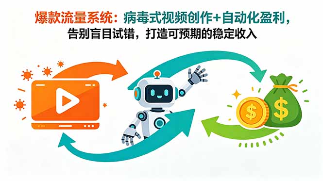 爆款流量系统:病毒式视频创作+自动化盈利,告别盲目试错,打造可预期的稳定收入-副业终点站