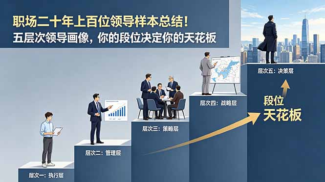 付费文章：职场二十年上百位领导样本总结！五层次领导画像，你的段位决定你的天花板-副业终点站