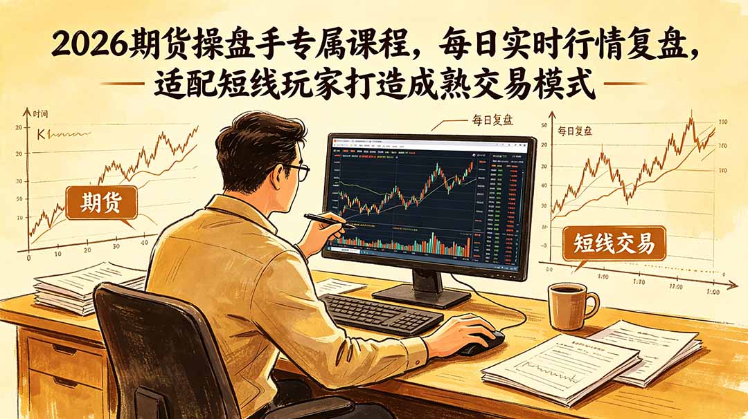 2026期货操盘手专属课程-更新6月，每日实时行情复盘，适配短线玩家打造成熟交易模式-副业终点站