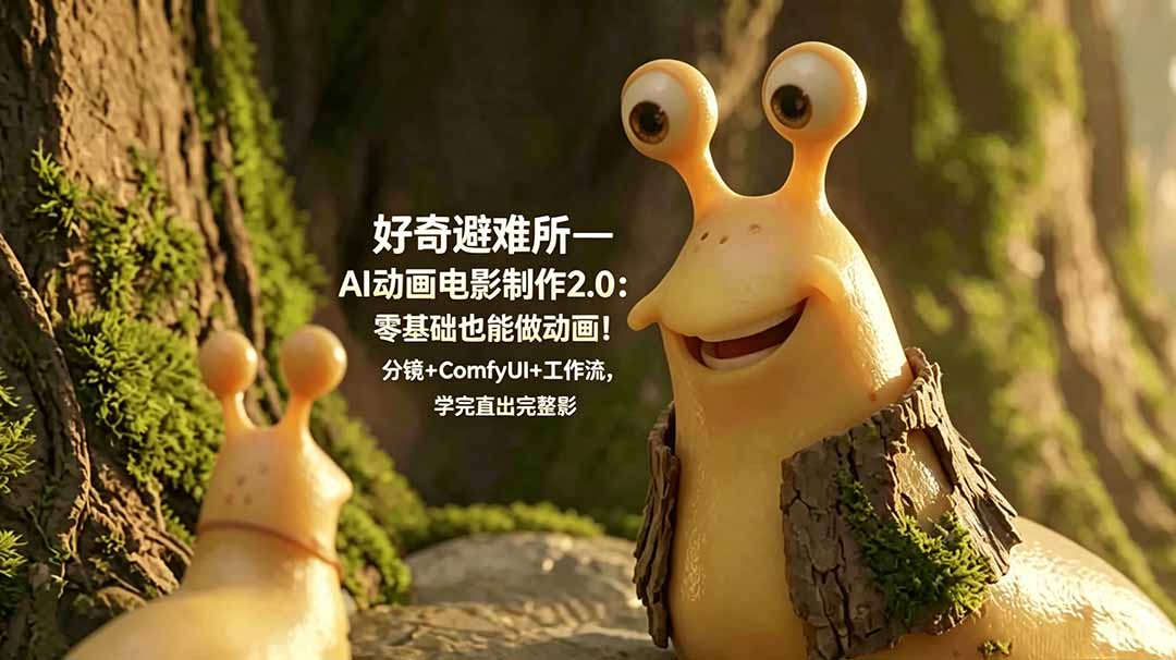 好奇避难所—AI动画电影制作2.0:零基础也能做动画!分镜+ComfyUI+工作流,学完直出完整影片-副业终点站