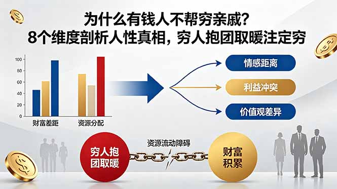 付费文章:为什么有钱人不帮穷亲戚?8个维度剖析人性真相,穷人抱团取暖注定穷-副业终点站