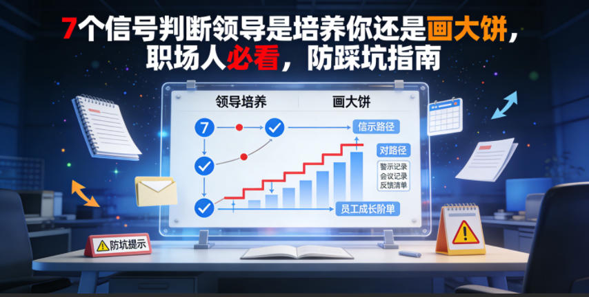 付费文章:7个信号判断领导是培养你还是画大饼,职场人必看,防踩坑指南-副业终点站