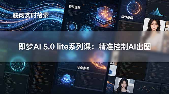 即梦AI 5.0 lite实战课：联网实时检索+特征迁移+指令遵循+示例参考，精准控制AI出图-副业终点站