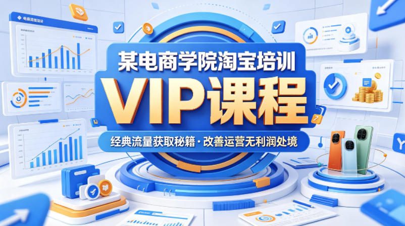 某电商学院淘宝培训VIP课程,各种经典有用的流量获取秘籍,改善运营产品没利润的处境(2026年6月)-副业终点站
