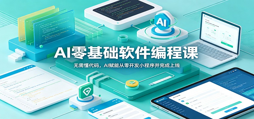 AI零基础软件编程课:无需懂代码,AI赋能从零开发小程序并完成上线-副业终点站