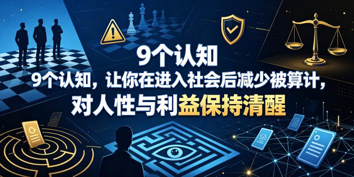 付费文章：9个认知，让你在进入社会后减少被算计，对人性与利益保持清醒-副业终点站