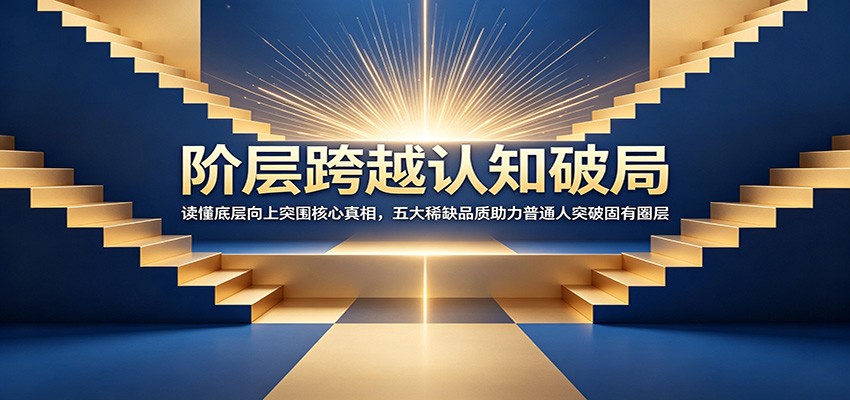 阶层跨越认知破局：读懂底层向上突围核心真相，五大稀缺品质助力普通人突破固有圈层-副业终点站