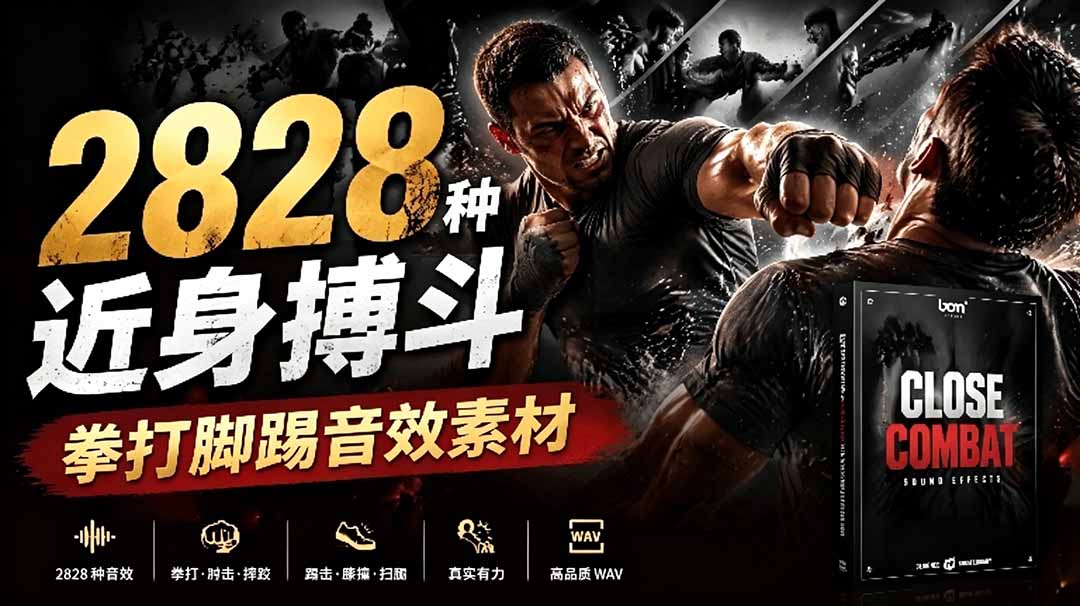宝藏级别音效！2828种近身搏斗拳打脚踢音效素材，全部中文分类，免解压使用  Close Combat-副业终点站