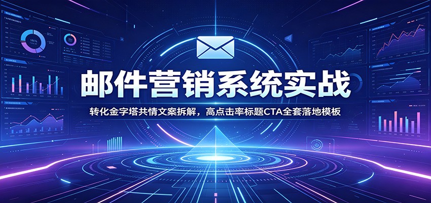 邮件营销系统实战：转化金字塔共情文案拆解，高点击率标题CTA全套落地模板-副业终点站