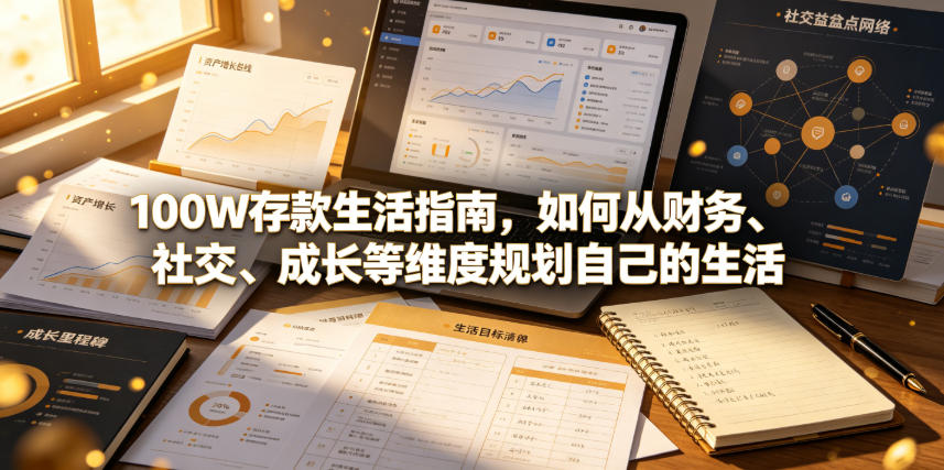 付费文章：100W存款生活指南，如何从财务、社交、成长等维度规划自己的生活-副业终点站