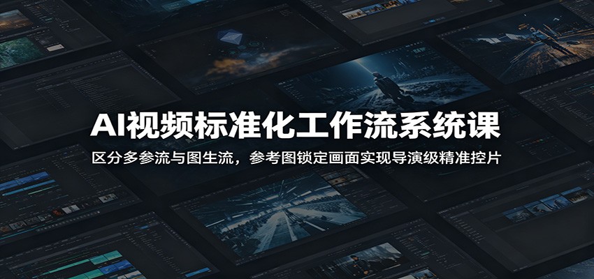 AI视频标准化工作流系统课：区分多参流与图生流，参考图锁定画面实现导演级精准控片-副业终点站