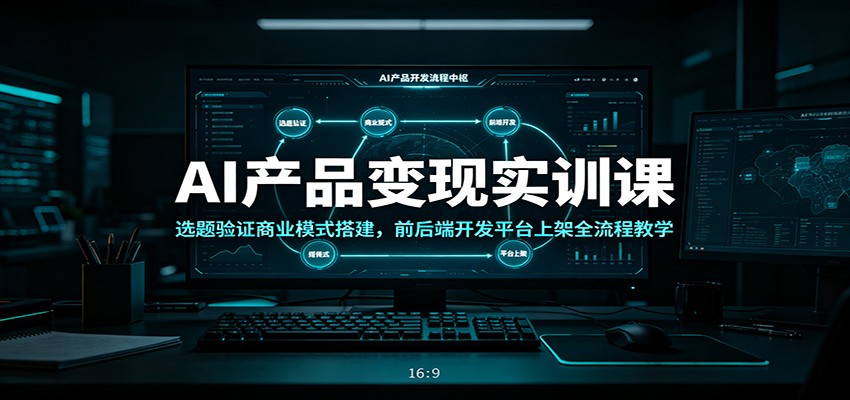 AI产品变现实训课：选题验证商业模式搭建，前后端开发平台上架全流程教学-副业终点站