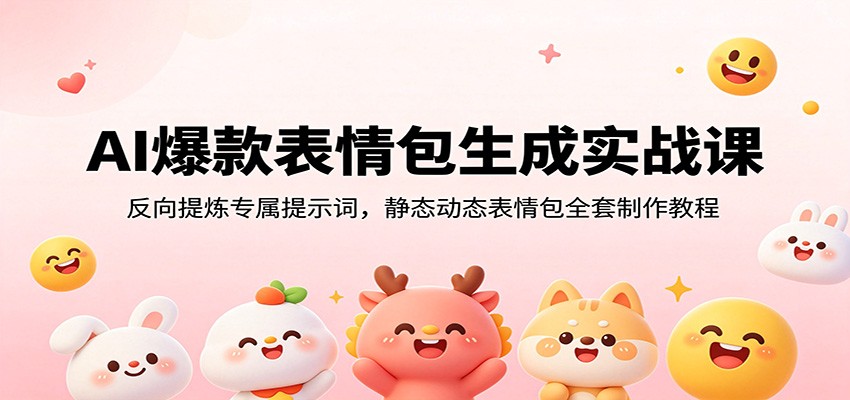 AI爆款表情包生成实战课：反向提炼专属提示词，静态动态表情包全套制作教程-副业终点站