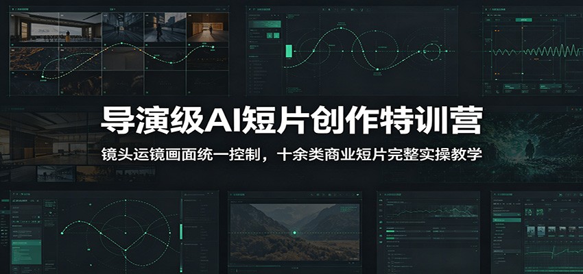 导演级AI短片创作特训营:镜头运镜画面统一控制,十余类商业短片完整实操教学(更新)-副业终点站