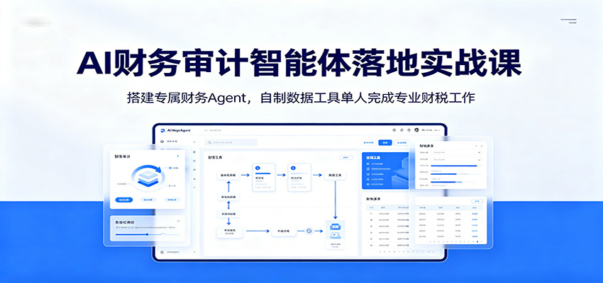 AI财务审计智能体落地实战课：搭建专属财务Agent，自制数据工具单人完成专业财税工作-副业终点站