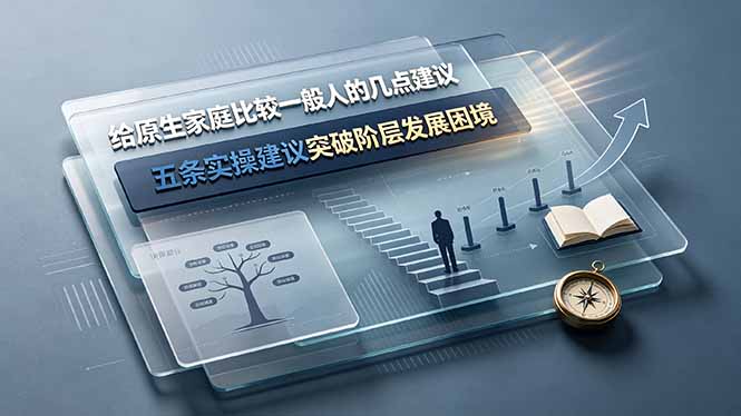付费文章：给原生家庭比较一般人的几点建议，五条实操建议突破阶层发展困境-副业终点站