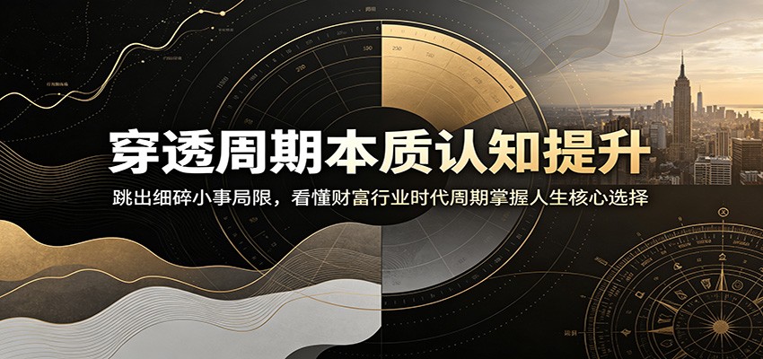 穿透周期本质认知提升：跳出细碎小事局限，看懂财富行业时代周期掌握人生核心选择-副业终点站
