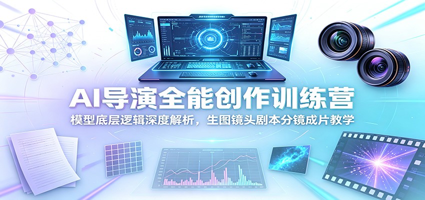 AI导演全能创作训练营:模型底层逻辑深度解析,生图镜头剧本分镜成片教学-副业终点站