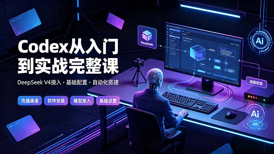 Codex从入门到实战完整课｜充值·安装·接入DeepSeek，记忆·插件·Skill·CLI·MCP全拆解-副业终点站