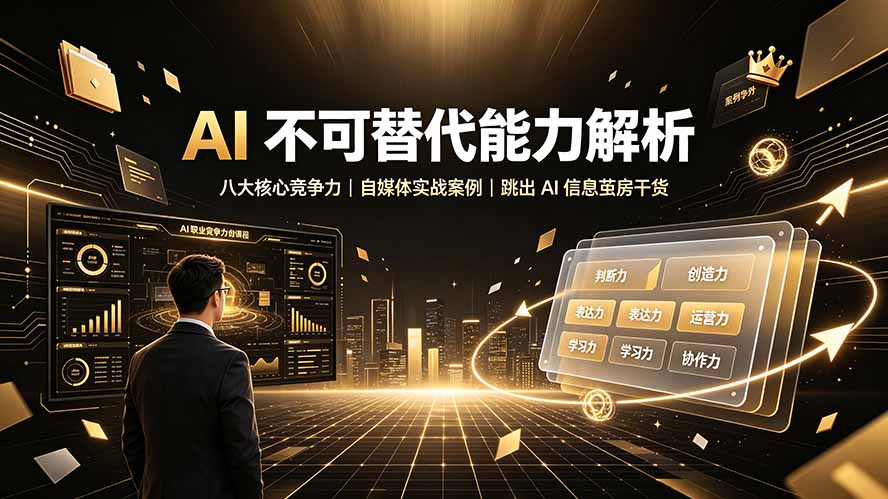 付费文章：AI 不可替代能力解析▸八大核心竞争力｜自媒体实战案例｜跳出 AI 信息茧房干货-副业终点站