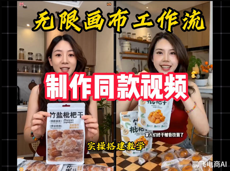无限画布工作流一键复刻爆款带货视频，实操搭建，操作简单-副业终点站
