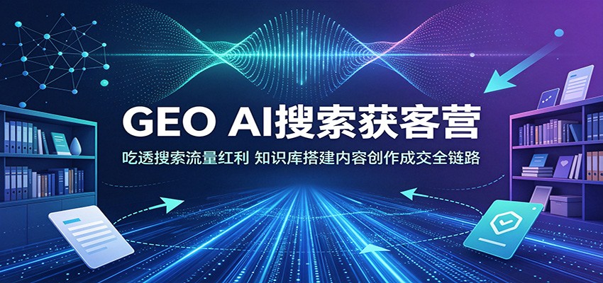 GEO AI搜索获客营:吃透搜索流量红利,知识库搭建内容创作成交全链路-副业终点站