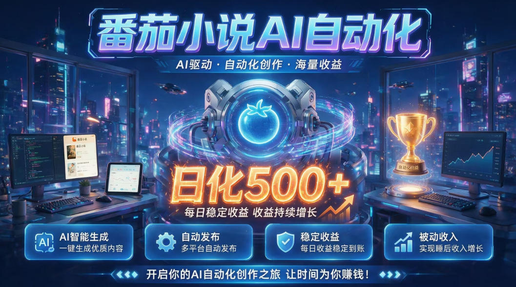 小白可做番茄AI,居家轻创业,每日稳赚500➕,普通人低门槛轻松线上增收【揭秘】-副业终点站