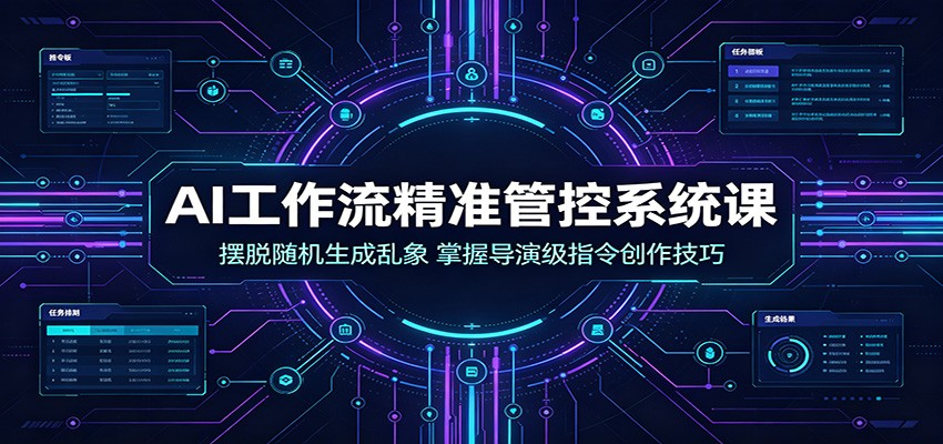 AI工作流精准管控系统课:摆脱随机生成乱象,掌握导演级指令创作技巧-副业终点站