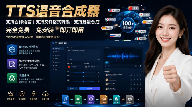 最新TTS配音，支持批量，支持文件格式转换，功能超多-副业终点站