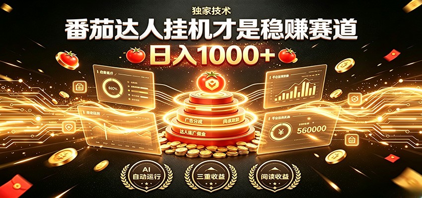 别再瞎找副业!番茄达人挂机才是稳赚赛道 日入1000+-副业终点站