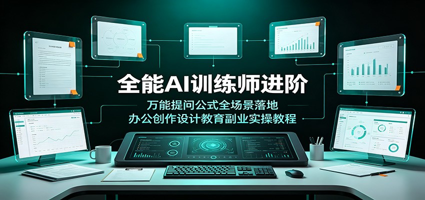 全能AI训练师进阶：万能提问公式全场景落地，办公创作设计教育副业实操教程-副业终点站