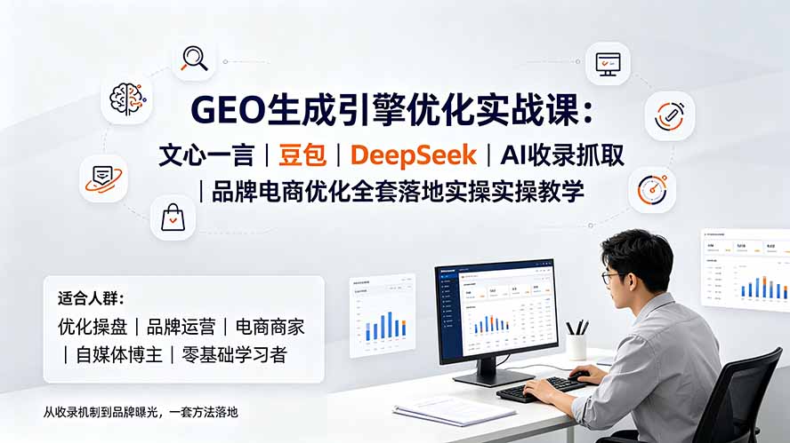 GEO生成引擎优化实战课:文心一言|豆包|DeepSeek|AI收录抓取|品牌电商优化全套落地实操教学-副业终点站