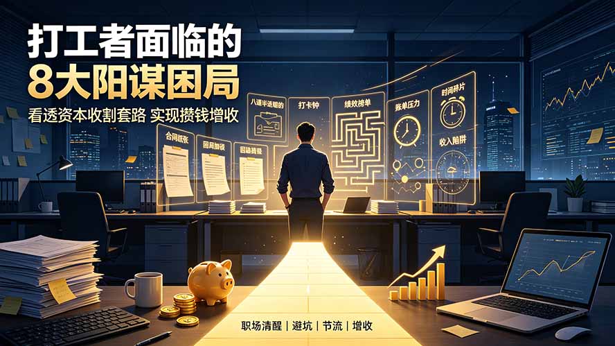 付费文章：打工者面临的8大阳谋困局，看透资本收割套路实现攒钱增收-副业终点站