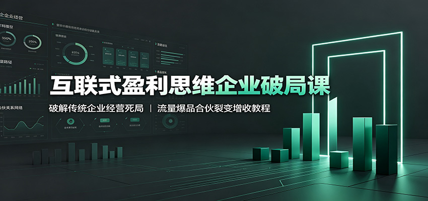 互联式盈利思维企业破局课:破解传统企业经营死局,流量爆品合伙裂变增收教程-副业终点站