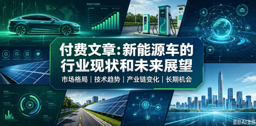付费文章：新能原车的行业现状和未来展望-副业终点站