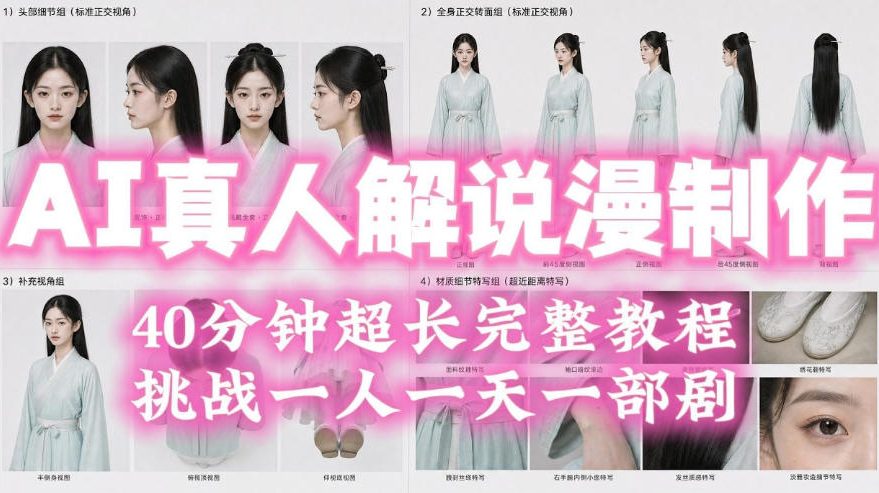 2026年AI真人解说漫剧自动批量化制作教程,40分钟超长完整,自动批量化制作,挑战一人一天一部剧!-副业终点站