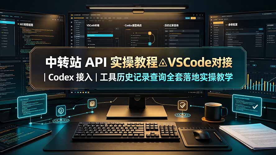 中转站 API 实操教程△VSCode 对接|Codex 接入|工具历史记录查询全套落地实操教学-副业终点站