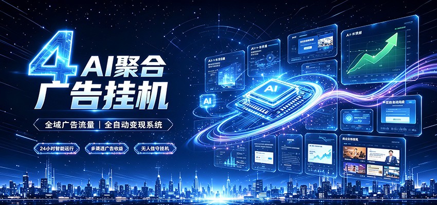 全域广告流量聚合,AI无人挂机稳赚佣金,打造长期稳定被动收入副业-副业终点站