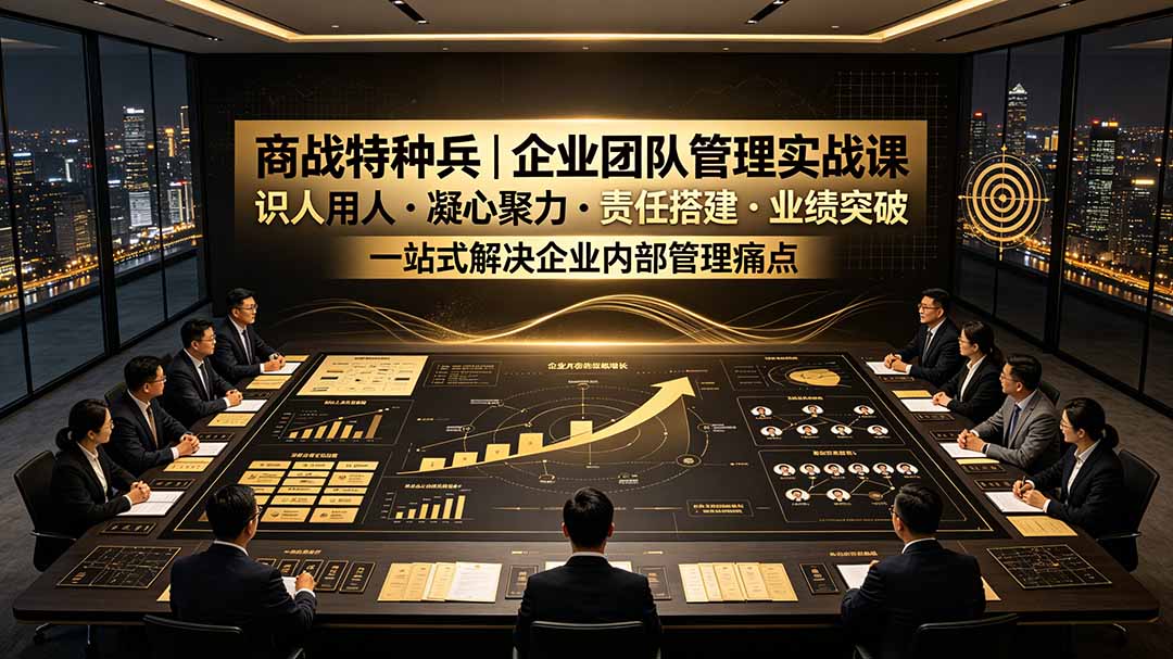 商战特种兵|企业团队管理实战课:识人用人|凝心聚力|责任搭建|业绩突破,一站式解决企业内部管理痛点-副业终点站