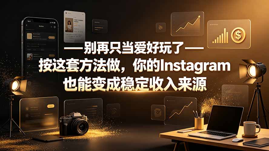 别再只当爱好玩了——按这套方法做，你的Instagram也能变成稳定收入来源-副业终点站