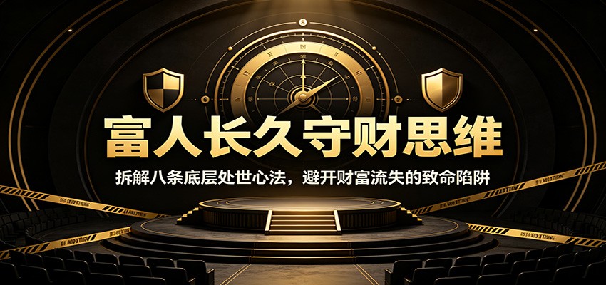 富人长久守财思维：拆解八条底层处世心法，避开财富流失的致命陷阱-副业终点站