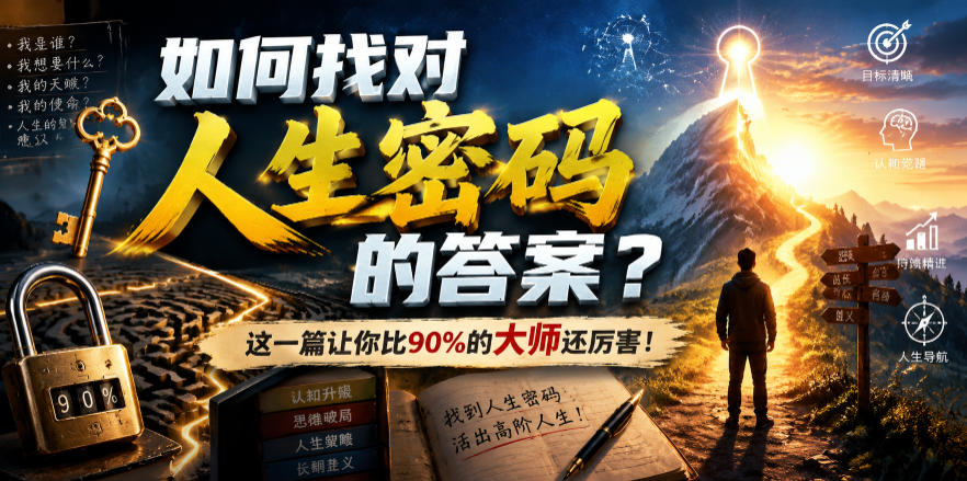 付费文章：如何找对人生密码的答案？这一篇让你比90%的大师还厉害！-副业终点站