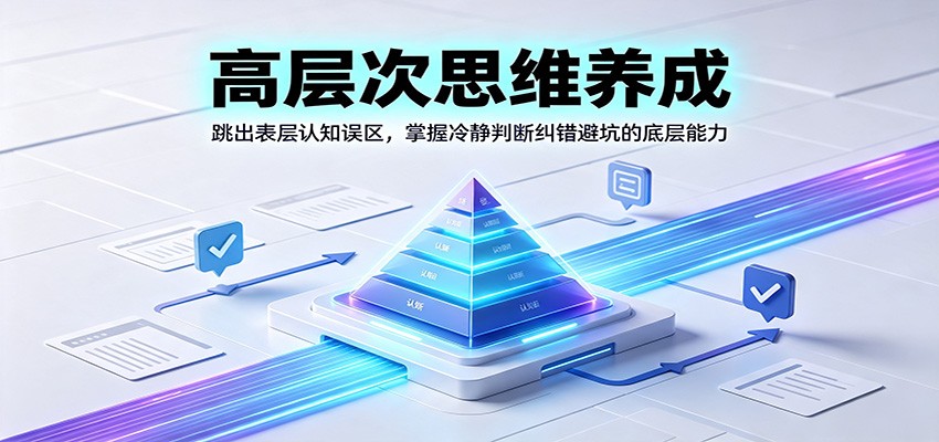 高层次思维养成:跳出表层认知误区,掌握冷静判断纠错避坑的底层能力-副业终点站