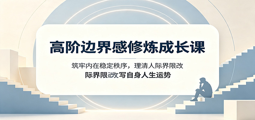 高阶边界感修炼成长课：筑牢内在稳定秩序，理清人际界限改写自身人生运势-副业终点站